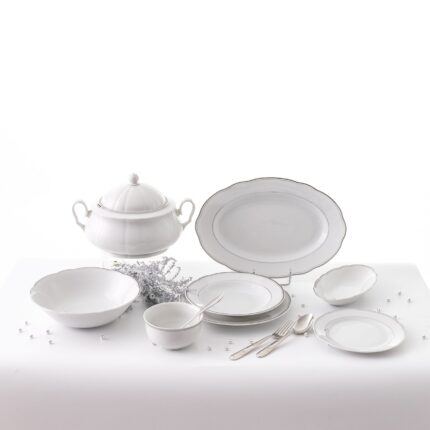 Dinner set 44 pieces BETTY PLATIN Bohemian Winterberg porcelain